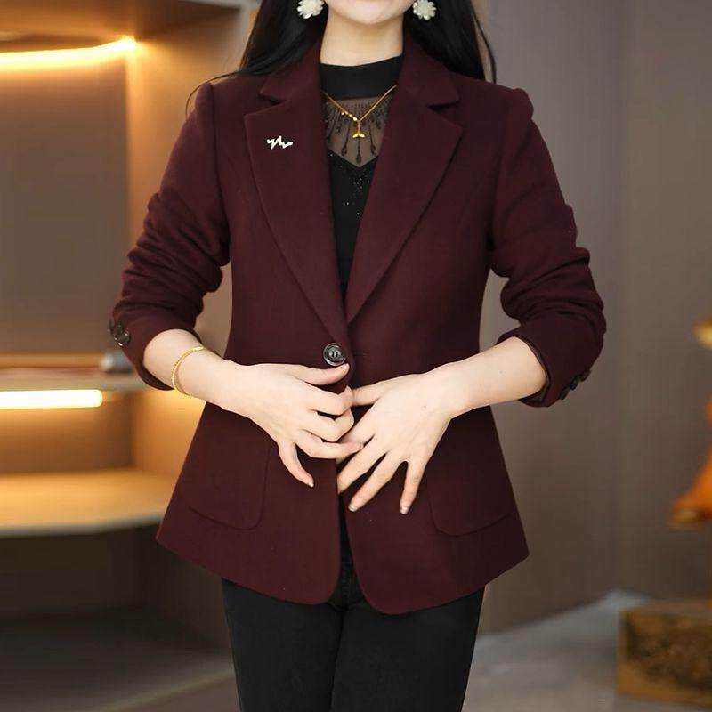 妈妈毛呢外套女秋冬款2026新款高级时尚气质收腰显瘦高档女西装