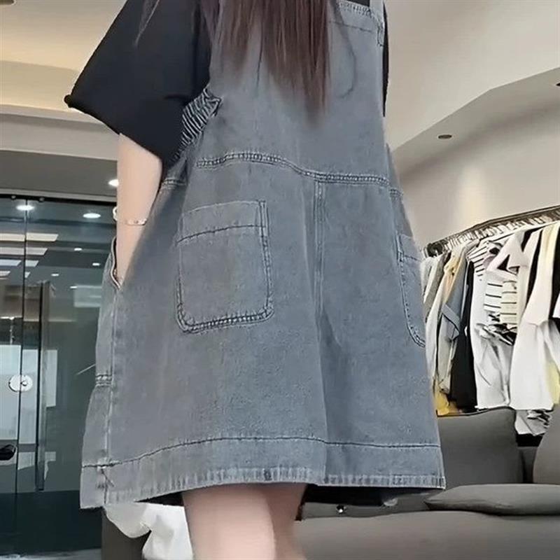 水洗做旧牛仔背带裙女2026年夏季新款宽松百搭时尚休闲减龄连衣裙