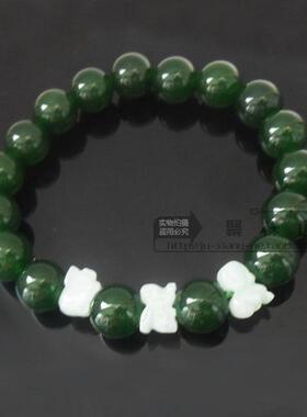 生肖手链玉猪兔羊三合绿玛瑙手串亥卯未木局补五行木男女款手链