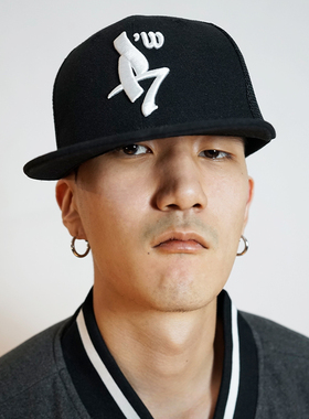 Rockandwrite X DongCiDaCi原创涂鸦设计平檐黑白棒球帽SnapBacks