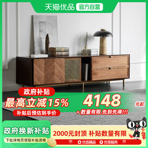 思纳博北欧复古铜网电视柜