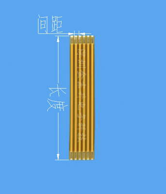 FPC排线黄色1.0间距焊接扁平连接线3P456789101112pin芯