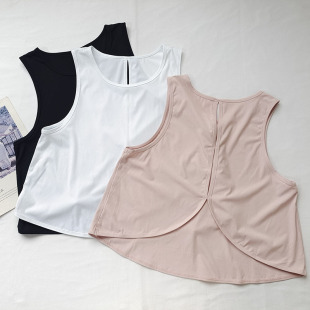 上衣 宽松无袖 瑜伽镂空运动背心夏薄款 速干健身外穿女美背外搭罩衫