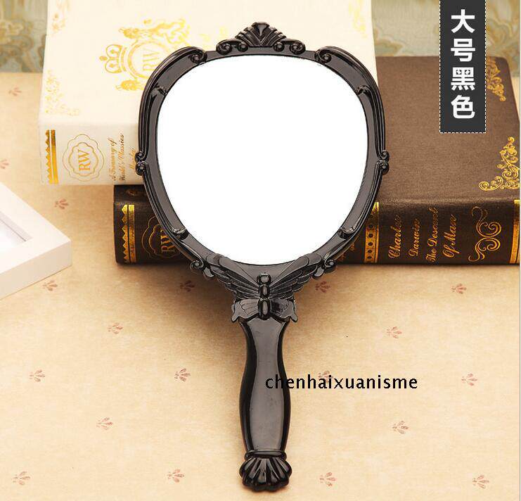 韩国大号手柄镜随身便携折叠复古化妆镜公主镜美容镜梳妆镜子包邮
