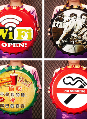 铁艺酒吧挂件铁皮美式