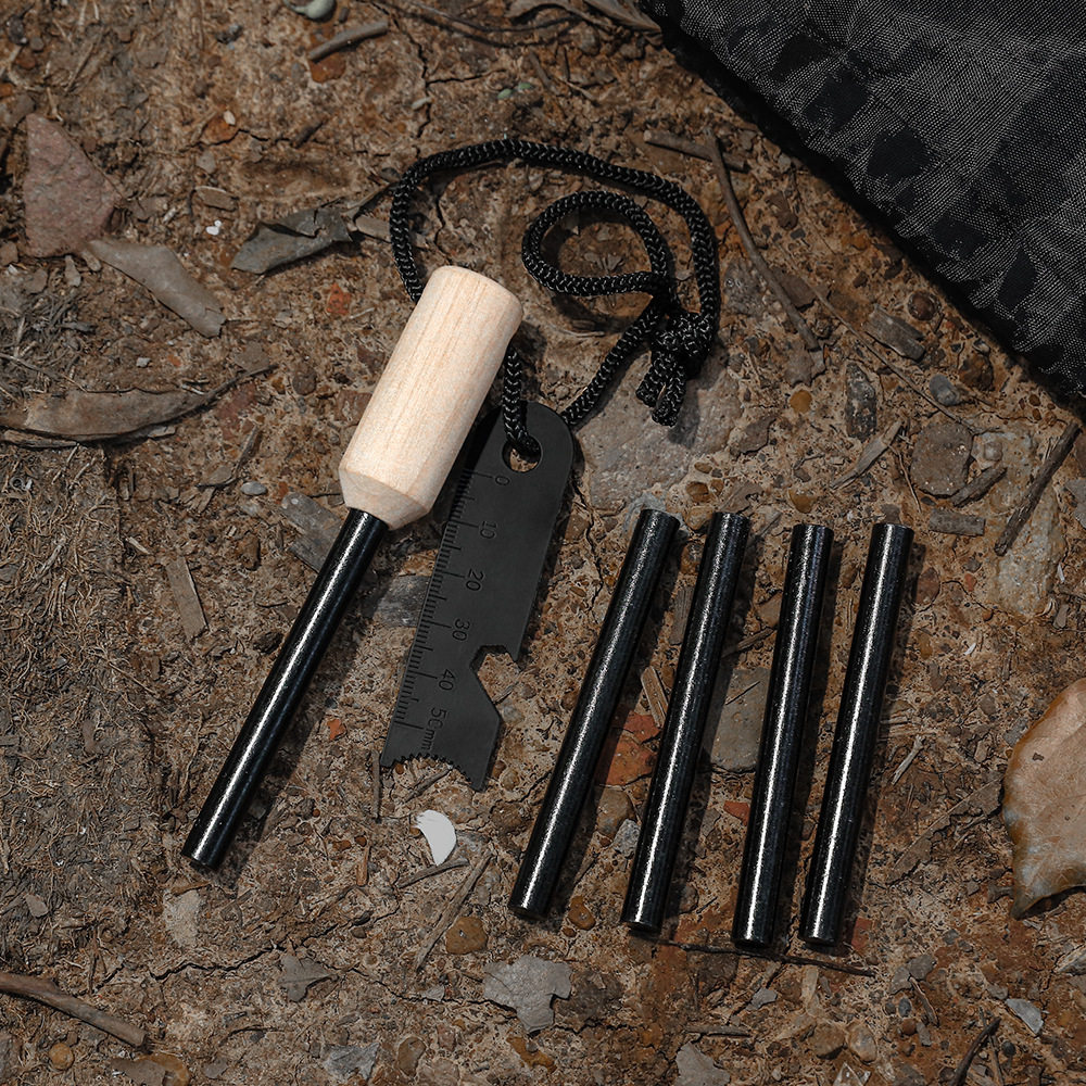 野外打火石打火棒镁棒多功能镁块取火露营户外荒野求生生存装备