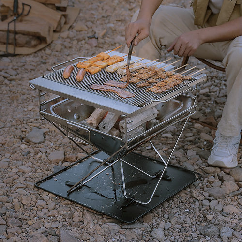 户外不锈钢烧烤炉可折叠大号BBQ