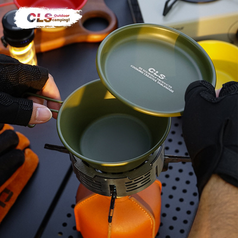 CLS户外雪拉碗304不锈钢碗露营登山单人野营野餐餐具便携雪拉杯