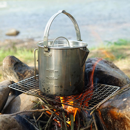 户外不锈钢水壶1.2l登山野营