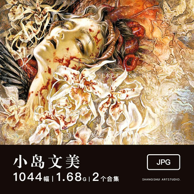 小岛文美｜日本CG游戏设定原画插画恶魔城作品集临摹参考设计素材
