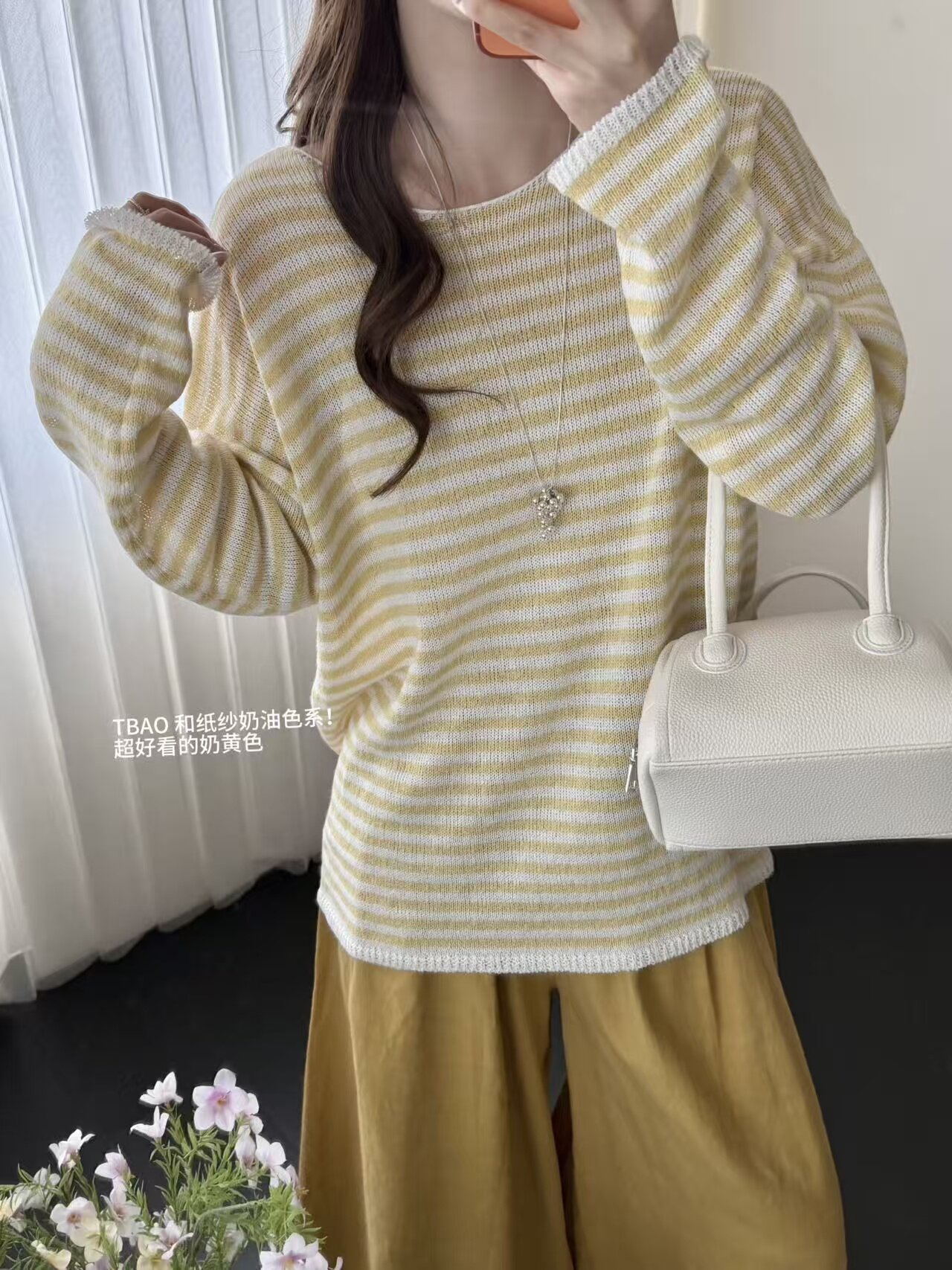 彩色系2026早春新款韩版宽松显瘦圆领长袖针织衫女毛衣上衣女薄款