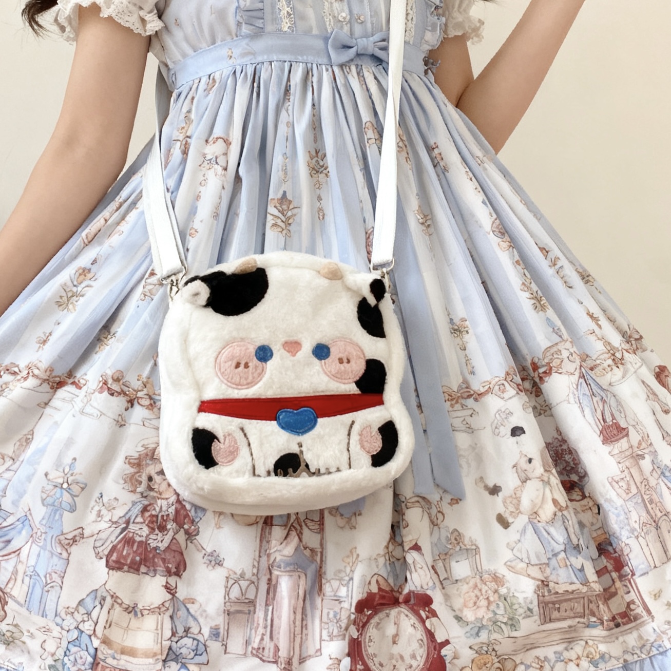 甜美奶牛少女可爱lolita斜挎包