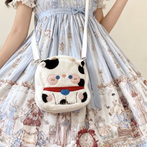甜美奶牛少女可爱lolita斜挎包