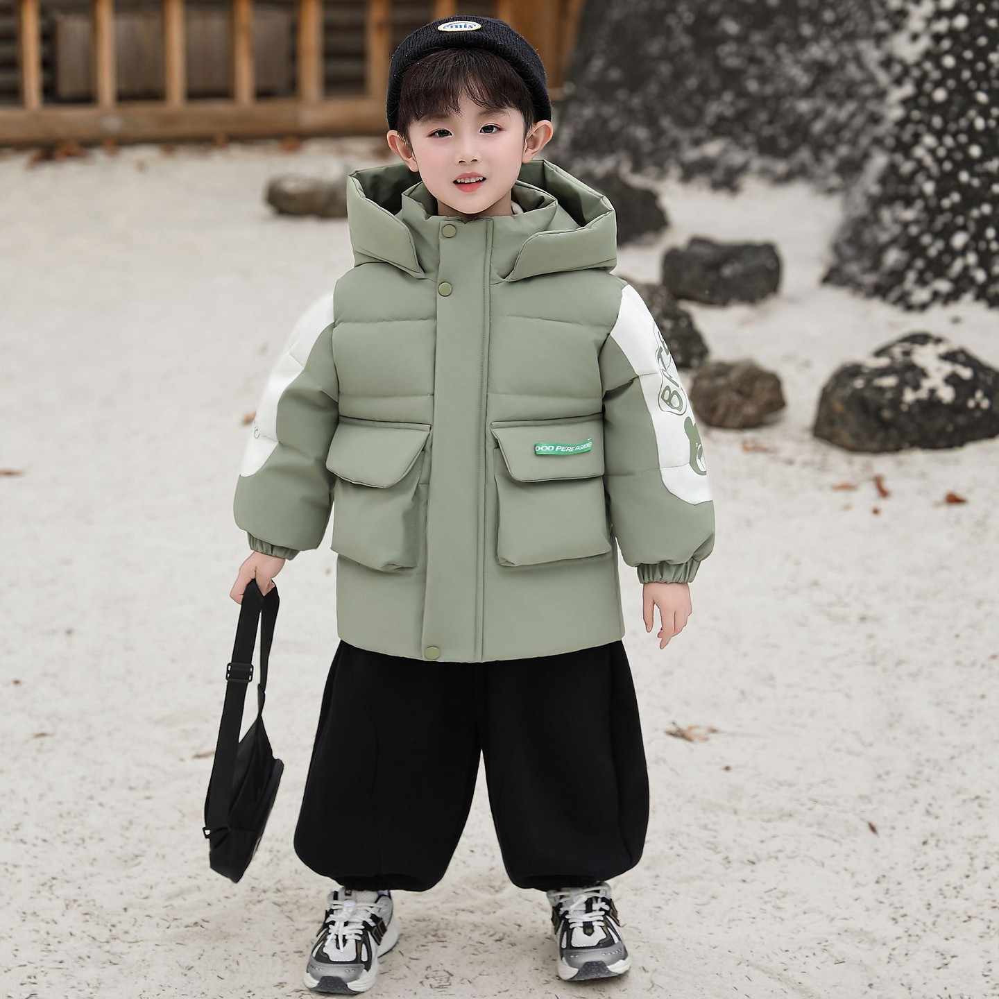 男童中长款羽绒服冬季加厚连帽工装外套帅气保暖中小童棉衣白鸭绒,童装/婴儿装/亲子装,羽绒服,淘宝优惠券,粉丝福利购,淘宝优惠卷