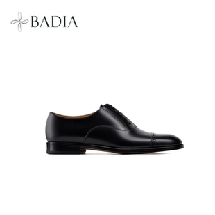 黑色光面皮牛皮系帶正裝 Badia新款 男款 三接頭牛津皮鞋 男鞋