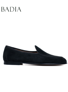 新款男款比利时乐福鞋意大利头层牛反绒皮牛皮大底