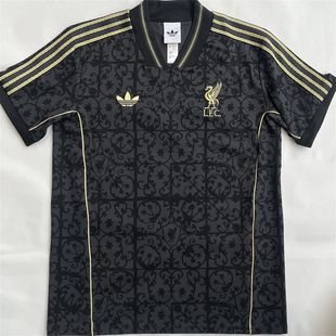Adidas三叶草 利物浦男子运动足球刺绣宽松满印短袖球衣 JW5462