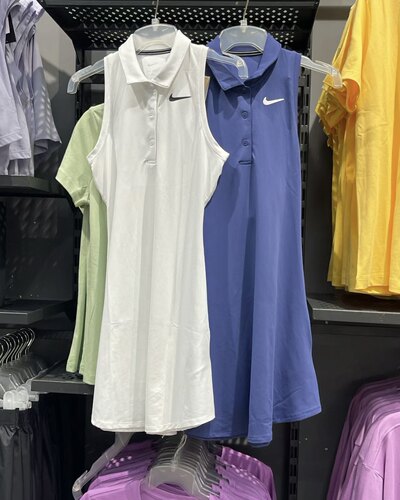 Nike耐克 女子运动休闲潮流小勾POLO领速干透气长裙连衣裙 CV4838