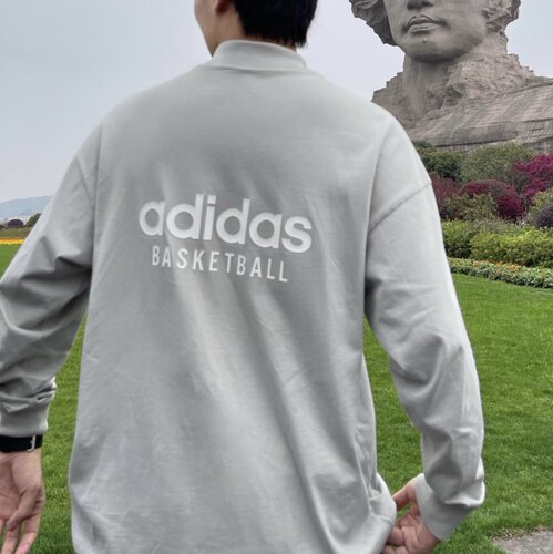 Adidas阿迪达斯 BASKETBALL男女运动潮流高领长袖T恤 IA3423/3424