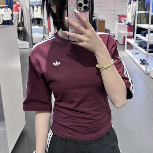 Adidas三叶草 女子运动休闲潮流经典宽松短袖T恤 KY5092 KY5093
