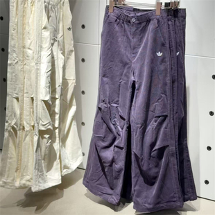 KS5958 KS5959 女子运动休闲潮流条纹宽松直筒长裤 Adidas三叶草