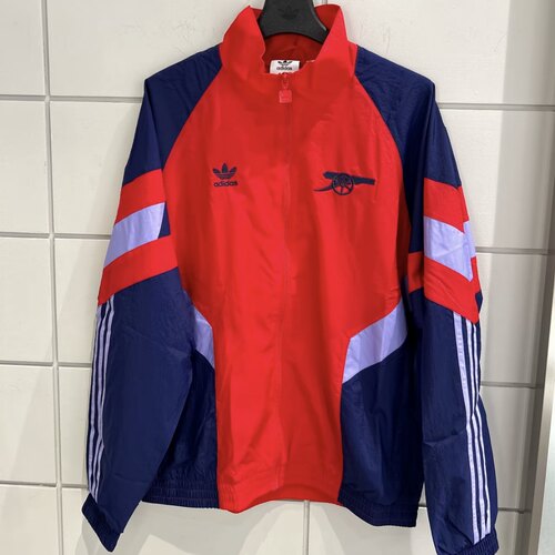 Adidas三叶草 男子运动休闲足球复古阿森纳梭织夹克外套 IS6503