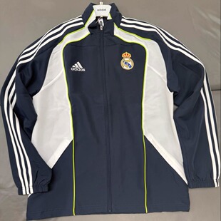 Adidas阿迪达斯 皇马运动休闲足球梭织速干防风夹克外套 JF2575