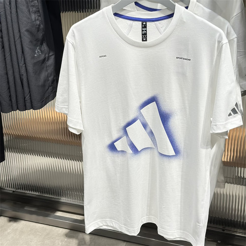 Adidas阿迪达斯 男子运动休闲潮流经典宽松印花短袖T恤 LD7461