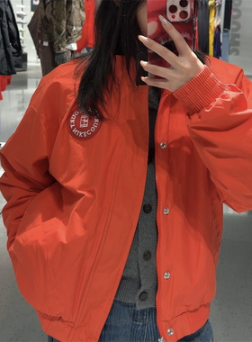 Nike耐克 男子运动休闲潮流刺绣宽松梭织防风加绒夹克外套 HQ1745