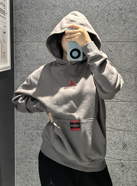 Nike耐克 Jordan 男子运动休闲潮流印花宽松加绒连帽卫衣 HV5046