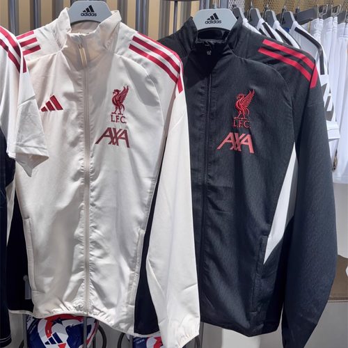 Adidas阿迪达斯 利物浦男子足球立领防风夹克外套 JV6571 JV6572