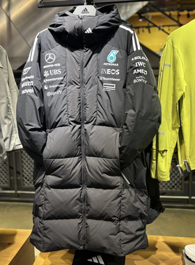 阿迪达斯 男女运动休闲潮流AMG梅赛德斯F1赛车羽绒服外套  KR6709