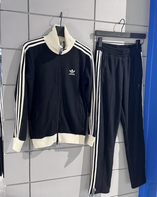 Adidas三叶草 男女运动休闲潮流复古华夫格外套长裤JW0110 JX2816