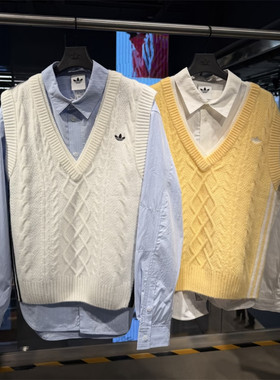 Adidas三叶草 女子运动休闲潮流针织衫坎肩背心 KS5311 KU8909