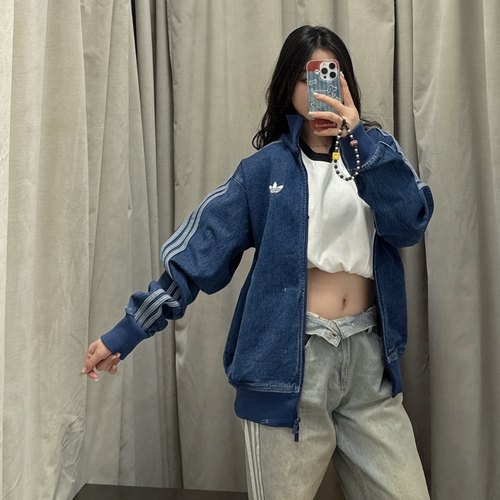 Adidas三叶草 运动潮流复古做旧连帽开衫夹克外套 JC6233 JC6717