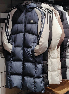 Adidas阿迪达斯 男女运动休闲潮流长款羽绒服外套 KQ5494 KQ5495