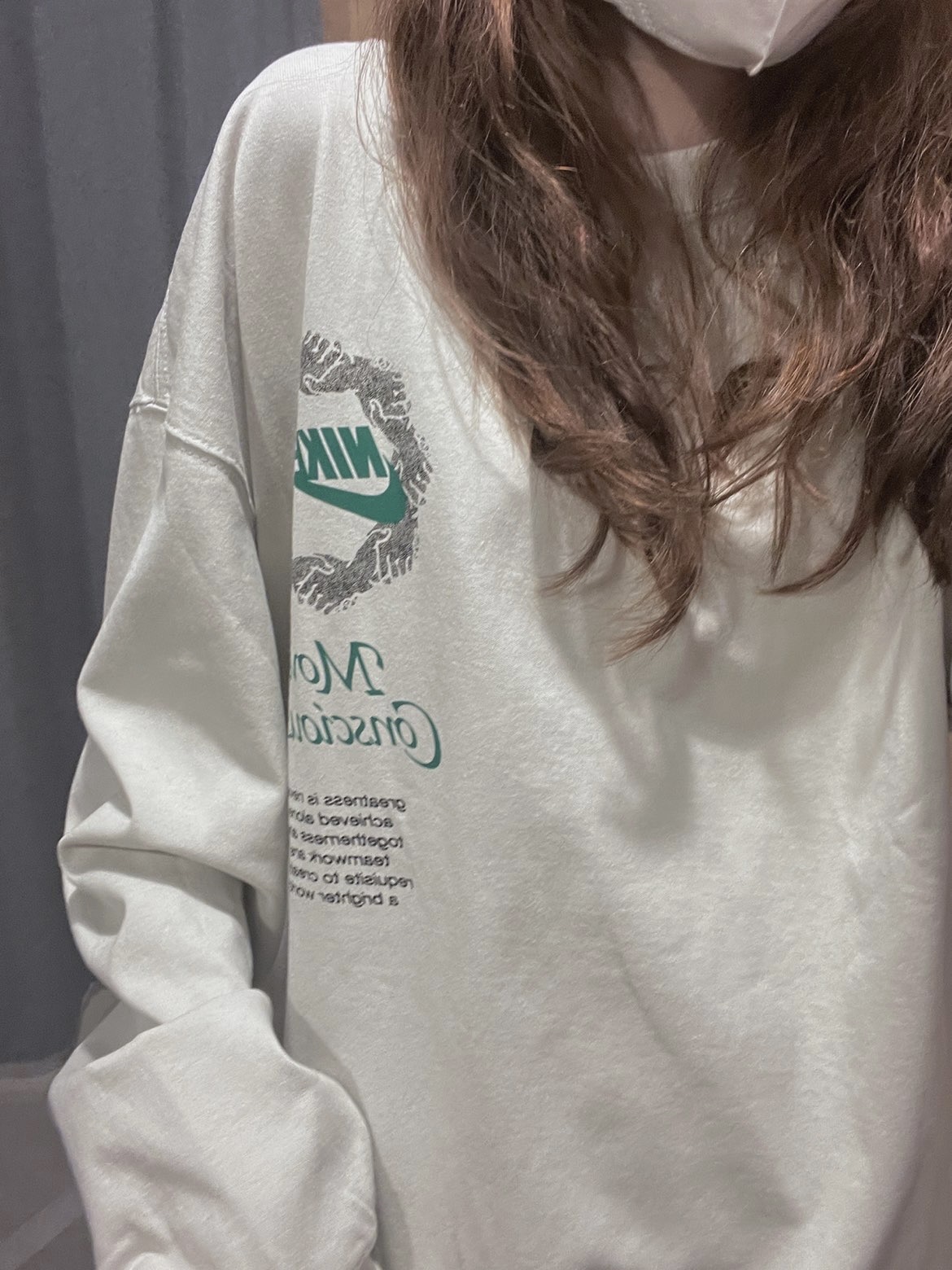 Nike耐克 夏季男女运动休闲潮流印花宽松纯棉宽松长袖T恤 DN5141