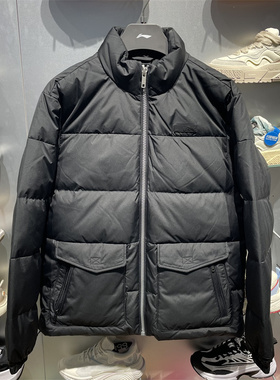 李宁 秋冬新款男子运动休闲潮流保暖防风立领羽绒服外套 AYMT063