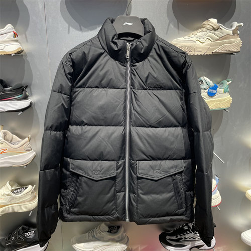 李宁运动休闲保暖立领羽绒服外套