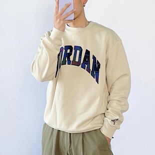 Nike耐克 Air Jordan AJ男子运动休闲潮流刺绣加绒套头卫衣DV1576