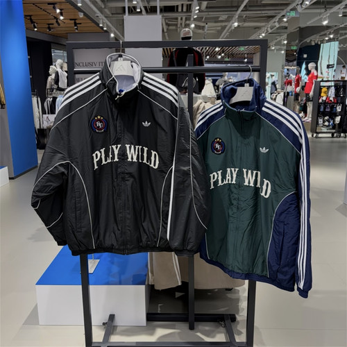 Adidas三叶草 运动休闲潮流双面穿棉服夹克外套 KX4900 KX4901