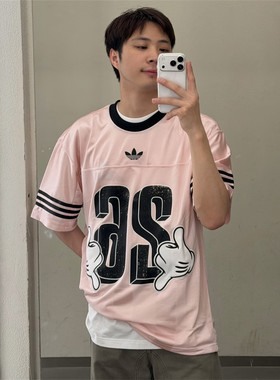 Adidas三叶草 迪士尼米奇联名运动潮流速干短袖T恤 KU3104 KU3105