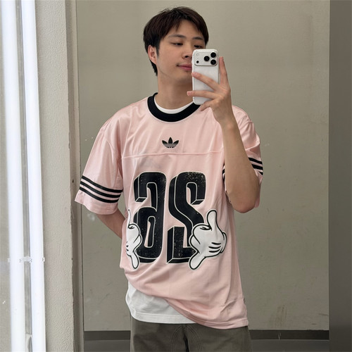 Adidas三叶草 迪士尼米奇联名运动潮流速干短袖T恤 KU3104 KU3105