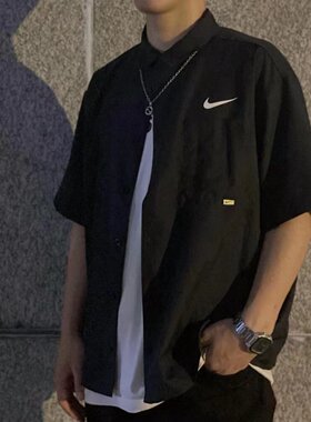 Nike耐克 SWOOSH 小勾子新款男子运动休闲潮流短袖T恤衬衫 DX6308