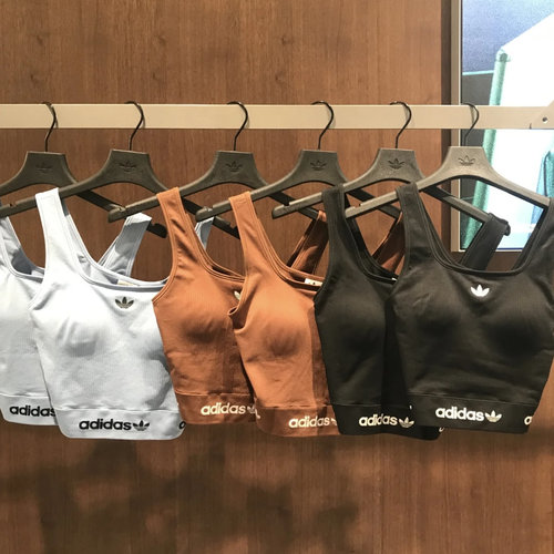 Adidas三叶草 女子运动休闲潮流修身针织无袖背心 KB6420 KB6422