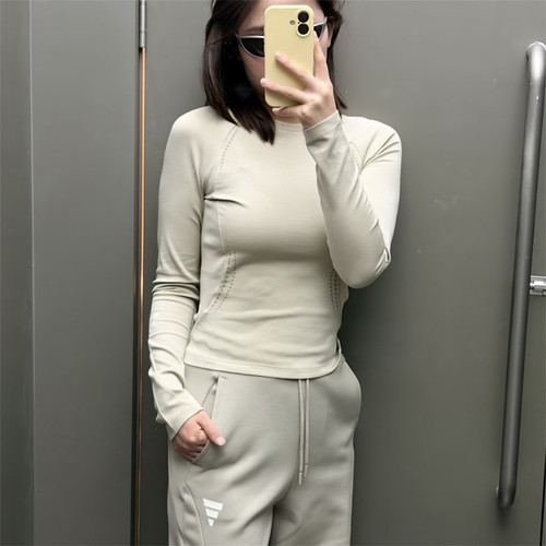 Adidas阿迪达斯 FOS 女子运动休闲健身训练长袖T恤 KV4858 KV4860