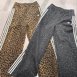 KA2679 KA2680 女子运动休闲潮流复古豹纹宽松长裤 Adidas三叶草