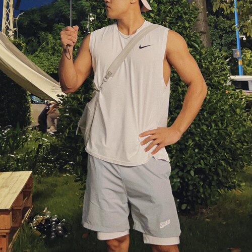 Nike耐克 夏季男子运动休闲潮流训练健身速干无袖坎肩背心 CZ1185