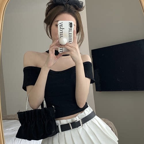 短袖性感薄款挂脖棉女工厂直售