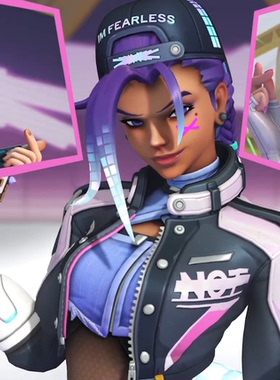 帝都动漫 守望先锋2 联动LE SSERAFIM -黑影COS 定制假发 游戏